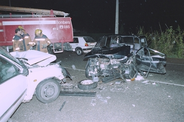 Accident de trànsit a Sarrià de Ter