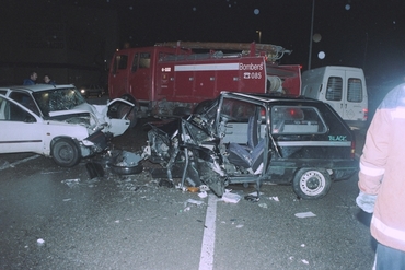 Accident de trànsit a Sarrià de Ter