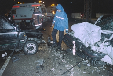 Accident de trànsit a Sarrià de Ter