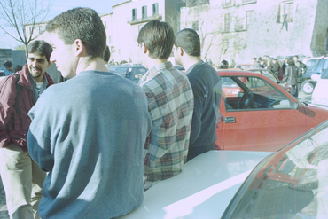 Manifestació d'estudiants al rectorat de la UdG