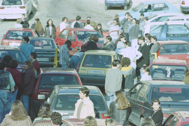 Manifestació d'estudiants al rectorat de la UdG