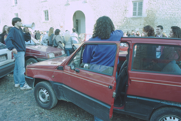 Manifestació d'estudiants al rectorat de la UdG