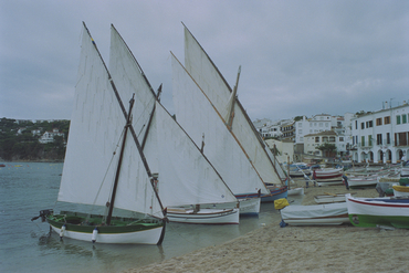  V Trobada de barques aparellades amb vela llatina a Calella