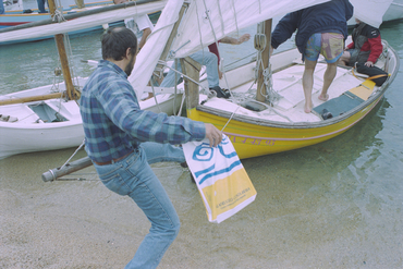  V Trobada de barques aparellades amb vela llatina a Calella