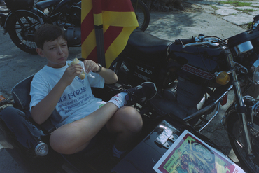 Motocicletes a la XIV Trobada d'estiu de motos antigues a Banyoles