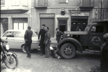 Accident d'una moto a carretera de Barcelona