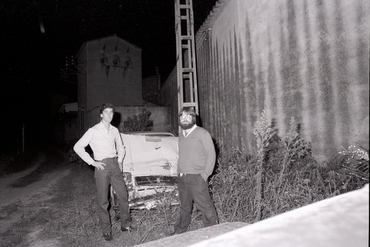 Accident de cotxe a Sarrià de Ter