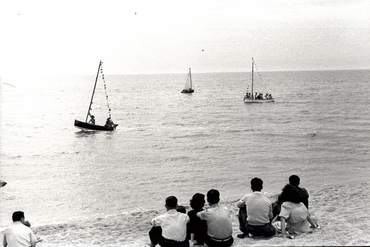 Celebració de la processió marítima de Santa Cristina