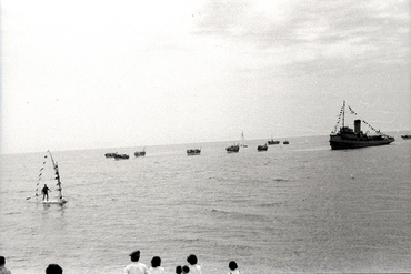 Celebració de la processió marítima de Santa Cristina