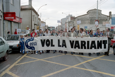 Manifestació per la construcció de la variant de Cassà de la Selva