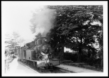 Últim viatge del carrilet d'Olot a l'estació d'Anglès