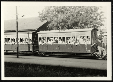 Últim viatge del carrilet d'Olot a l'estació de Girona