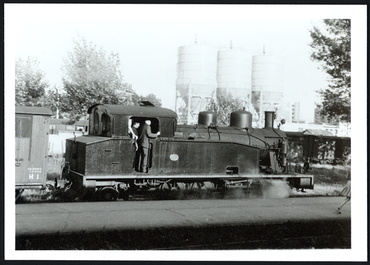 Últim viatge del carrilet d'Olot a l'estació de Girona