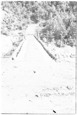 Pont de fusta sobre el riu Ter