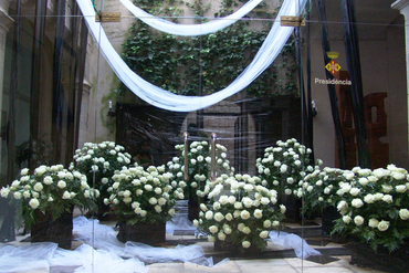 Actuacions musicals i espectacles famililars al Pati Cultural de la Diputació de Girona en motiu de Temps de Flors: Cobla Amoga, Capella Polifònica, Orquestra de Cambra de l'Empordà, Jove Orquestra del Conservatori de Música de Girona, Païs de Xauxa, Quim Portet, Feliu Ventura, Singlot