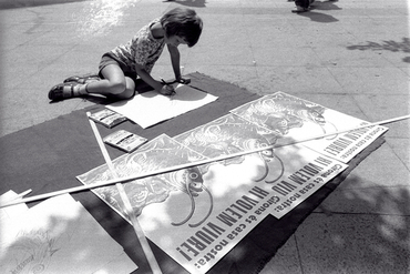 "Happening" a la Rambla de Girona
