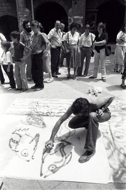 "Happening" a la Rambla de Girona