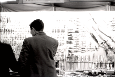 Parada de venta de ganivets de les Fires de Sant Narcís 