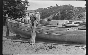 Julia Morros Sardá a la platja, Tossa de Mar