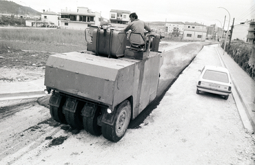 Asfaltat de carrers a Sarrià