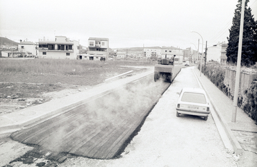 Asfaltat de carrers a Sarrià
