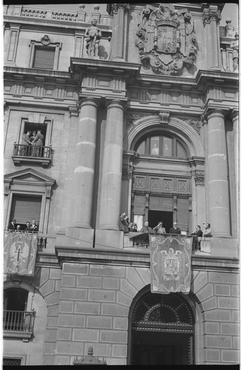 Desfilada militar en motiu de la Vistia del General Francisco Franco a Barcelona