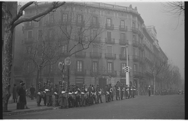 Desfilada militar en motiu de la Vistia del General Francisco Franco a Barcelona
