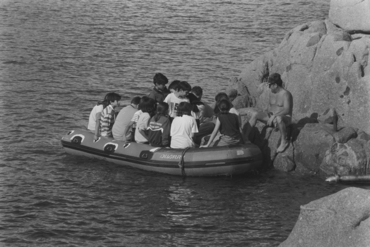 Alumnes fent activitats de l'Escola del Mar de Calella