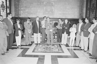 Acte institucional de la Diada de l'11 de Setembre a l'Ajuntament 