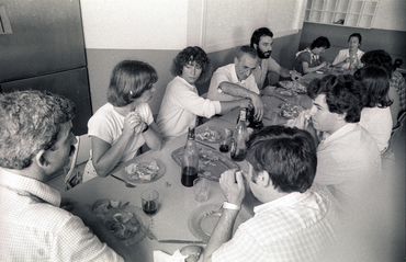 Visita de Salador Sunyer a l'escola Silvestre Santaló de Salt