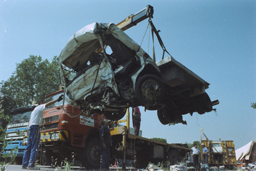 Accident de trànsit múltiple a la cruïlla de Les Mallorquines